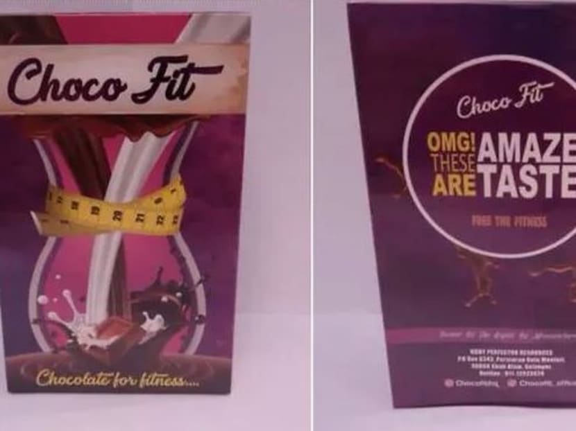 A woman in her 30s experienced palpitations after consuming Choco Fit for two days.