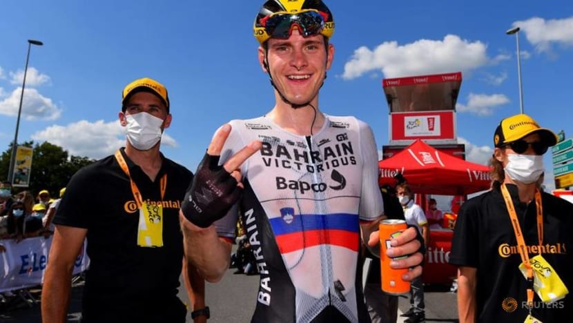 Cycling-All smiles for Bahrain Victorious as Mohoric wins Tour stage