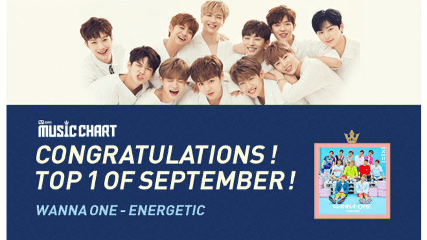 [Mwave Music Chart] Wanna One Comes Out On Top of September Chart