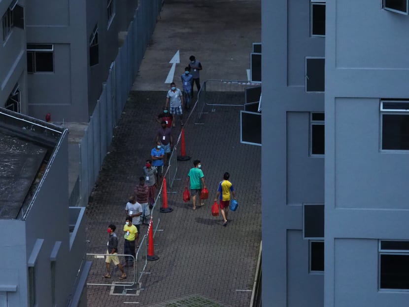 For the 400,000 migrant workers living in Singapore, their future could remain shrouded in uncertainty for some time. Their livelihoods here will hang in the balance even after Covid-19 has been eradicated here, say experts. For the 400,000 migrant workers living in Singapore, their future could remain shrouded in uncertainty for some time. Their livelihoods here will hang in the balance even after Covid-19 has been eradicated here, say experts.