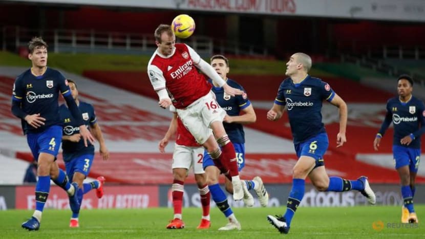 Football: Arsenal held at home by Southampton as Gabriel sees red Football: Arsenal held at home by Southampton as Gabriel sees red