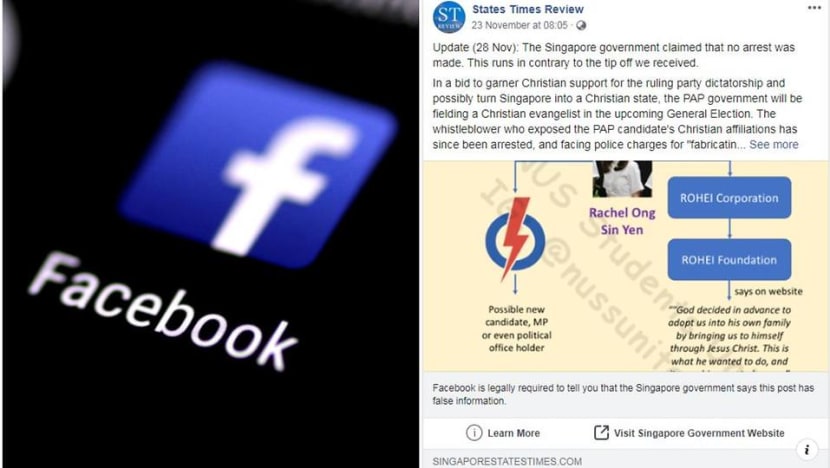 Facebook issues correction notice on States Times Review's post Facebook issues correction notice on States Times Review's post