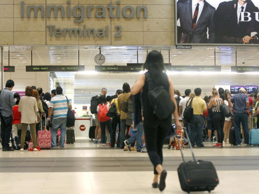 Foreign visitors travelling here on selected transport operators can now submit electronic arrival cards up to 14 days before they reach Singapore.