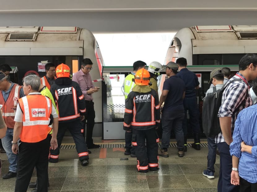 The train collision at Joo Koon was caused by two faults that knocked out a safety feature to keep trains apart, LTA and SMRT have said. Photo: Low Youjin/TODAY
