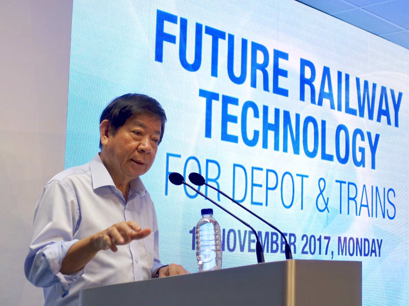 Transport Minister Khaw Boon Wan, giving speech during the event “Future Railway Technology For Depots and Trains” at SMRT Tuas West Depot on Monday (Nov 13). TODAY file photo Transport Minister Khaw Boon Wan, giving speech during the event “Future Railway Technology For Depots and Trains” at SMRT Tuas West Depot on Monday (Nov 13). TODAY file photo
