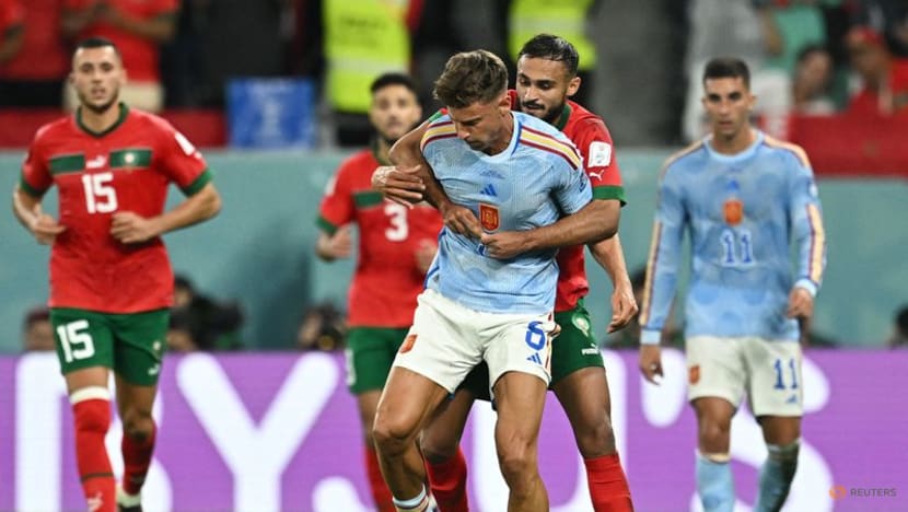 Morocco and Spain scoreless at halftime Morocco and Spain scoreless at halftime