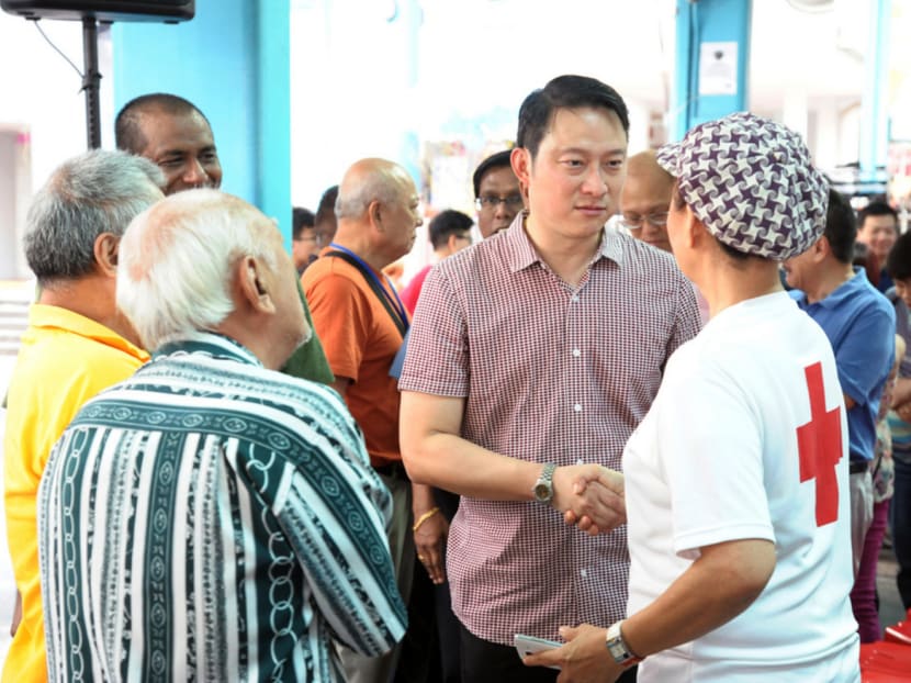Dr Lam Pin Min with attendees at the launch of the Home Nursing Foundation's first  ‘Community Awareness Carnival’. Photo: Home Nursing Foundation