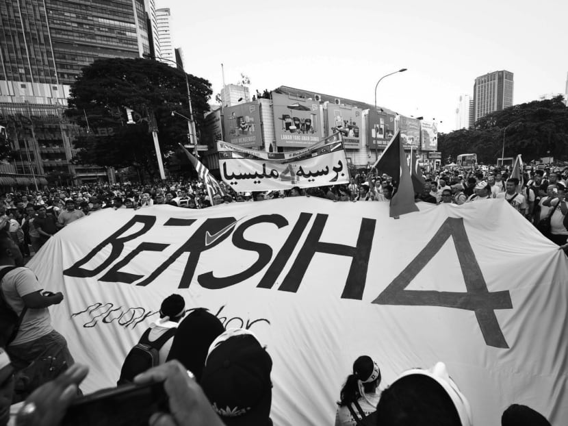 A 34-hour ‘Bersih 4’ yellow-shirt rally last August gathered cumulatively half-a-million protesters demanding Mr Najib’s resignation and institutional reforms. But unlike previous Bersih rallies, this one failed to attract a critical mass of Malays, who were probably anxious of a post-Najib future. Photo: AP