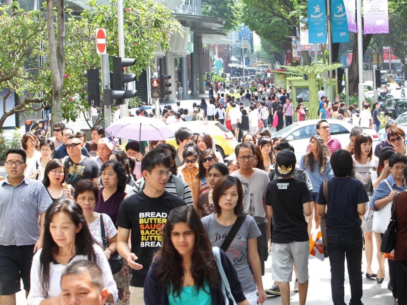 Shoppers at Orchard Road. TODAY file photo