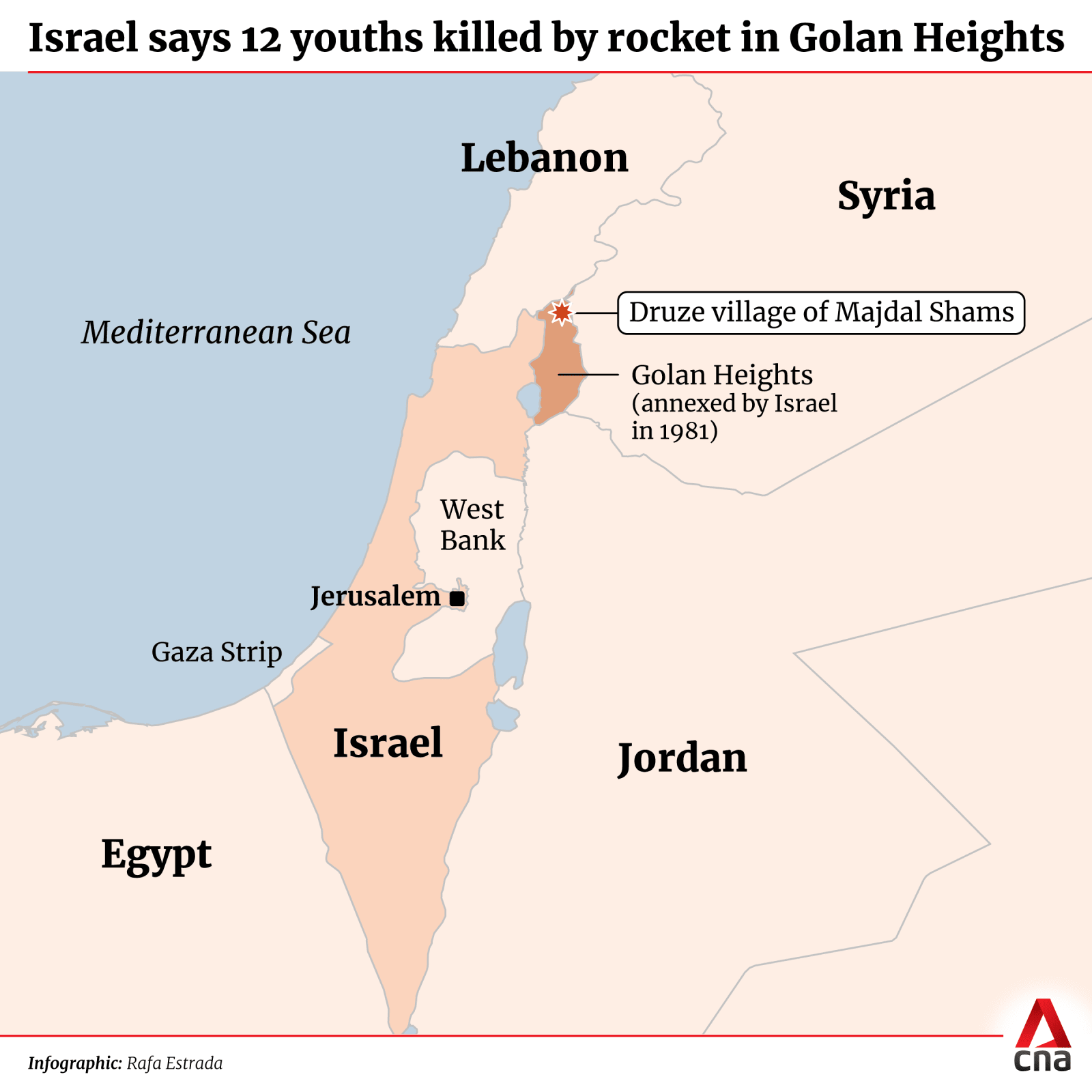 Israel, Hezbollah and how the Golan Heights attack has fuelled conflict - CNA