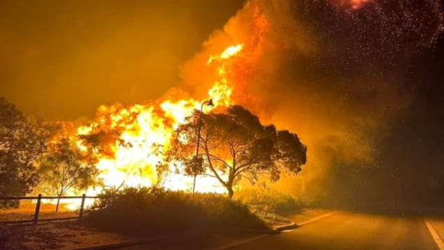 罕见春季热浪席卷澳洲珀斯 引发林火