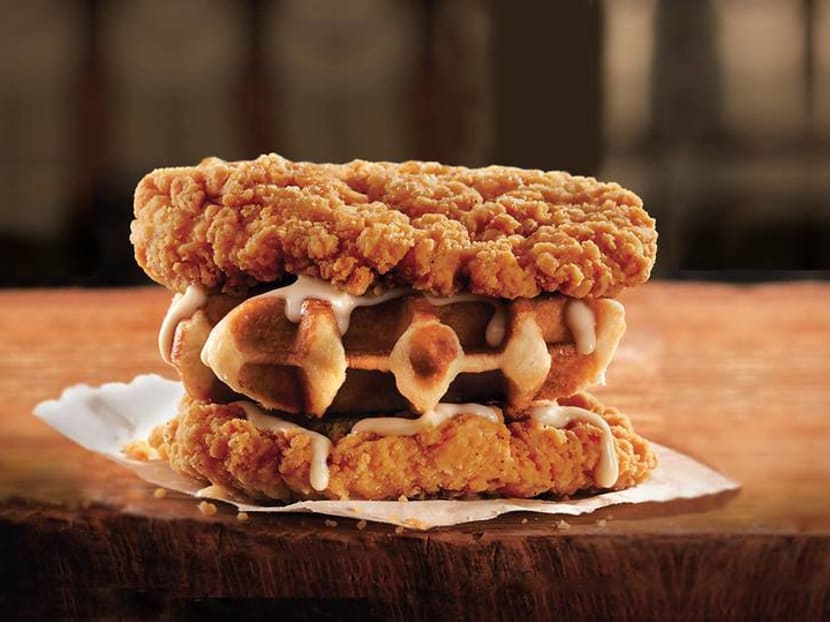 A maple-mayo waffle sandwiched between KFC chicken fillets is now a thing A maple-mayo waffle sandwiched between KFC chicken fillets is now a thing