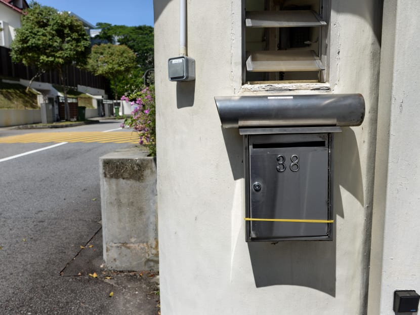 The mailbox at the house of Singapore's late prime minister Lee Kuan Yew at 38 Oxley Road in Singapore. AFP file photo