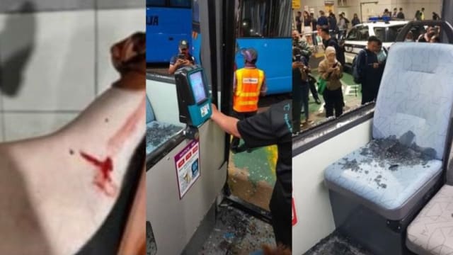 新山厂车疑倒退时与新捷运巴士相撞 乘客遭碎玻璃割伤脚 