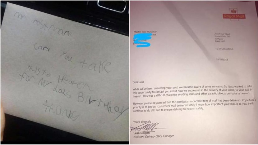 UK boy's letter to dad 'in heaven' receives touching reply UK boy's letter to dad 'in heaven' receives touching reply