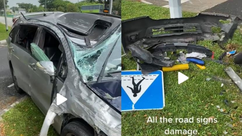 2 people taken to hospital after accident involving 3 vehicles along Yio Chu Kang Road 