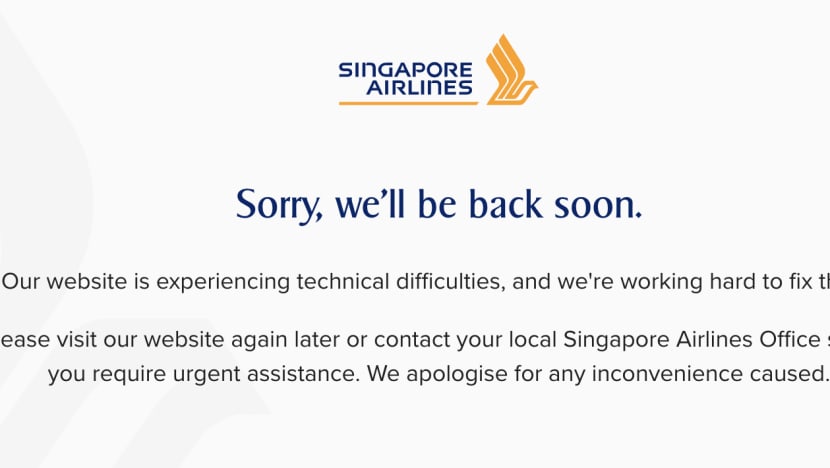 Singapore Airlines website hit by 'technical difficulties' after announcement on vaccinated travel lanes Singapore Airlines website hit by 'technical difficulties' after announcement on vaccinated travel lanes