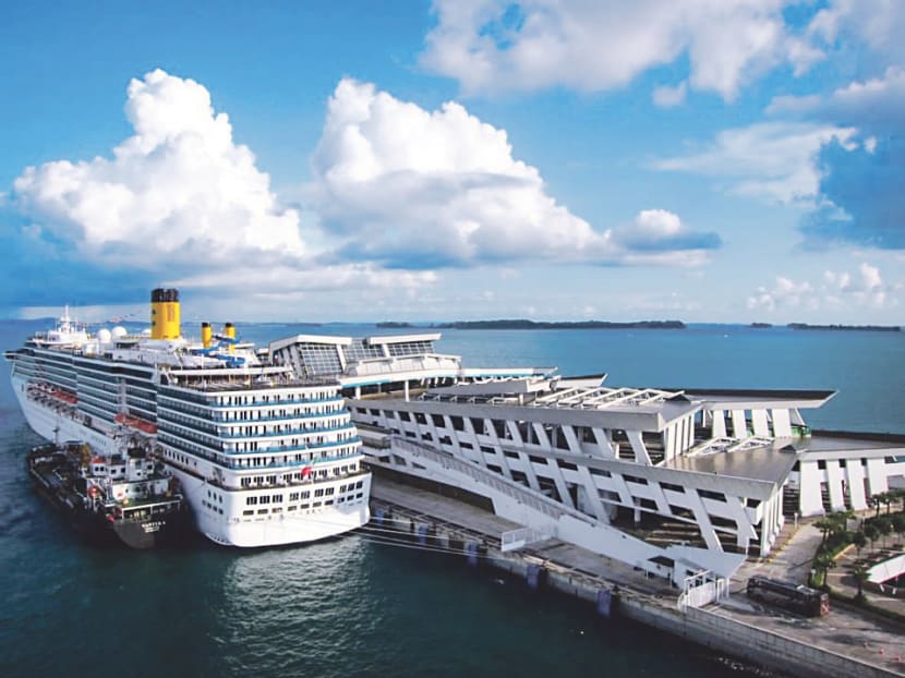 The cruise centre has seen an average of 10 double-ship calls per year since it started operating in May 2010. 
Photo: Marina Bay Cruise Centre Singapore