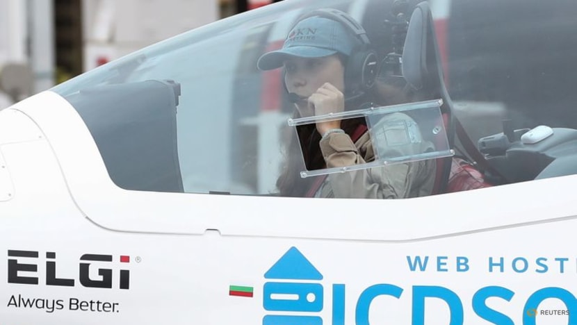 Teenager takes to the skies on round-the-world record bid Teenager takes to the skies on round-the-world record bid