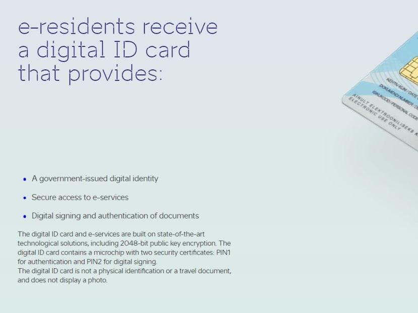 Screenshot taken from Estonia's e-residency site showing a digital ID card. Photo: e-resident.gov.ee Screenshot taken from Estonia's e-residency site showing a digital ID card. Photo: e-resident.gov.ee