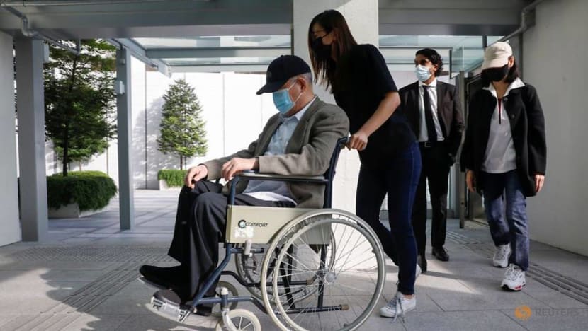 lim oon kuin also known as o k lim the founder of collapsed oil trading firm hin leong trading pte ltd arrives at the state courts april 30 2021