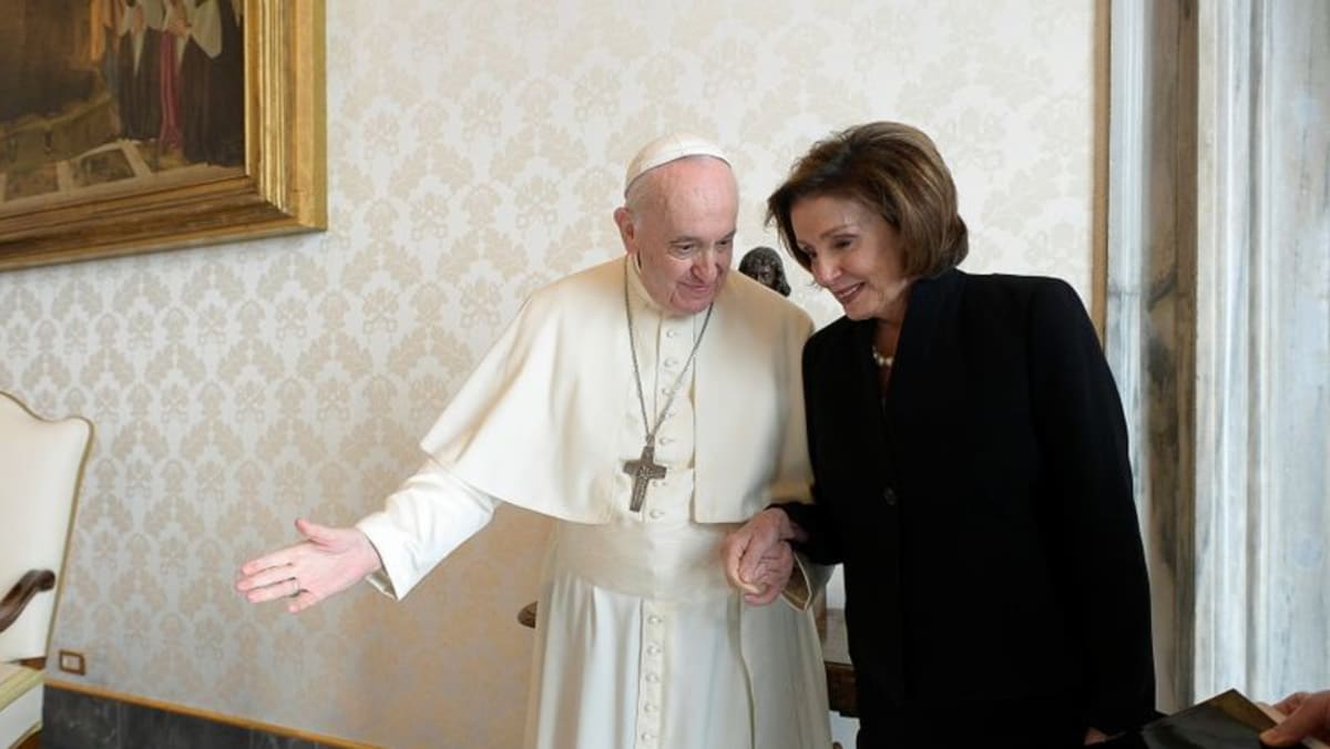 Pope meets Pelosi as abortion debate rages back home thumbnail