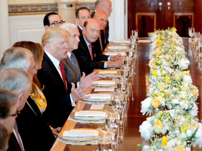 Indian Prime Minister Narendra Modi (right) is the first foreign leader to enjoy a White House dinner since US President Donald Trump (left) came to power. Photo: Reuters