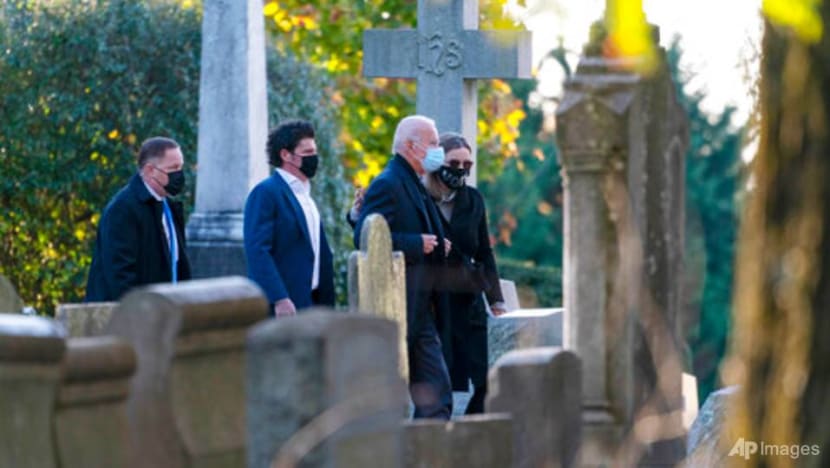 Biden begins US election day visiting son's grave Biden begins US election day visiting son's grave
