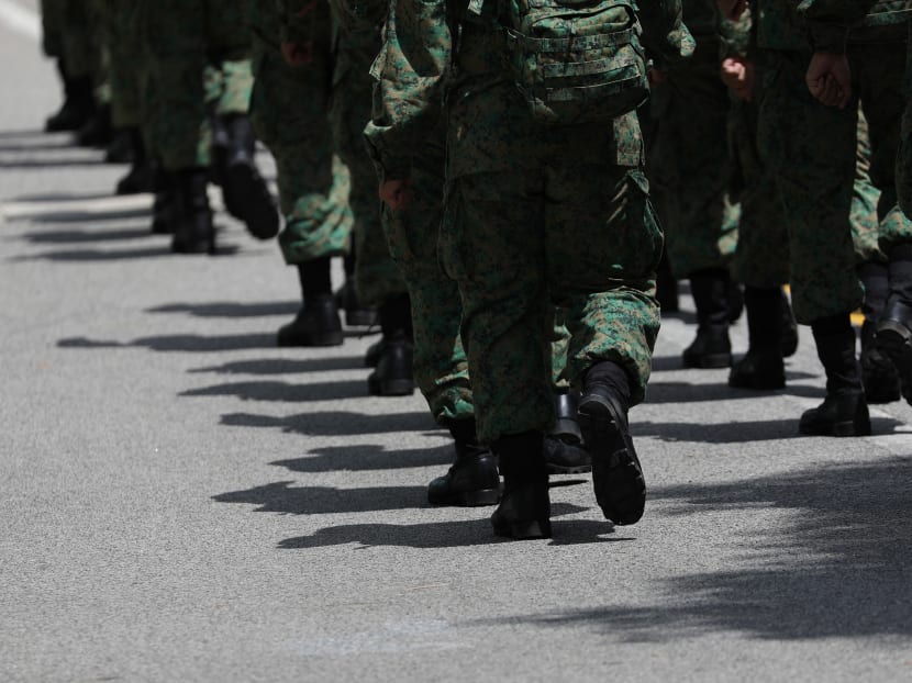 Recruits at Pulau Tekong on June 29, 2021.