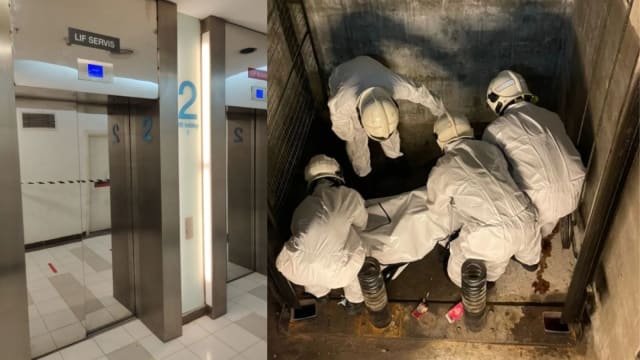 维修商场电梯失足坠坑 马国男子不幸死亡