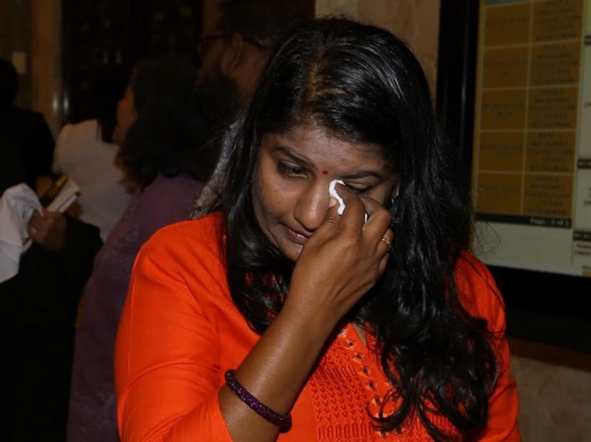 Hindu mother M Indira Gandhi in tears after Malaysia's Federal Court ruled that the consent of both parents was needed to convert a minor’s faith. Ms Gandhi has sought for nearly a decade to nullify the conversion of her three children by her Muslim convert ex-husband. Photo: Malay Mail Online