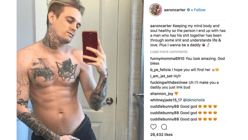 Aaron Carter gets Rihanna's image tattooed on his face Aaron Carter gets Rihanna's image tattooed on his face