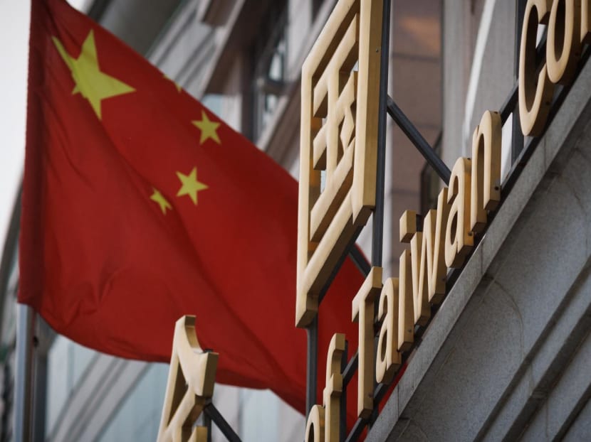 The Chinese national flag flies outside the building of the All China Federation of Taiwan Compatriots in Beijing, China, Aug 3, 2022. The Chinese national flag flies outside the building of the All China Federation of Taiwan Compatriots in Beijing, China, Aug 3, 2022.