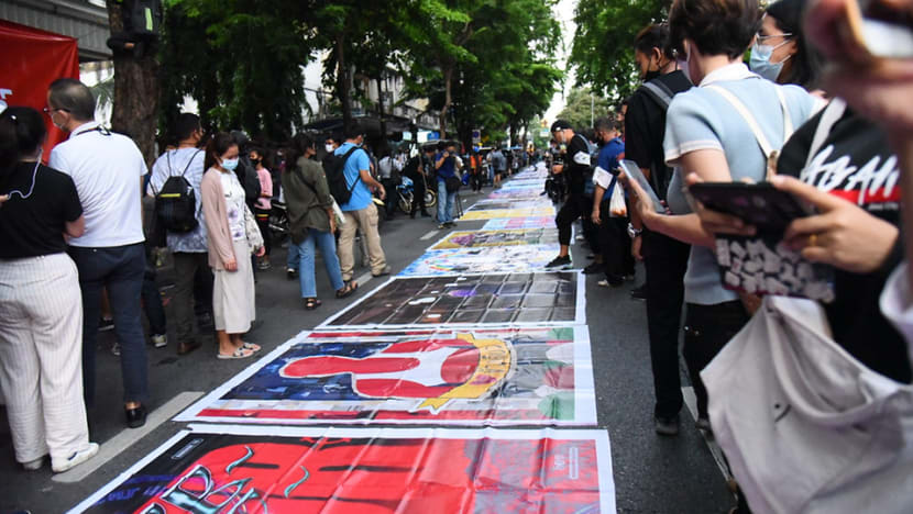 Thai protesters stage ‘people's runway’ in downtown Bangkok against princess’ fashion brand