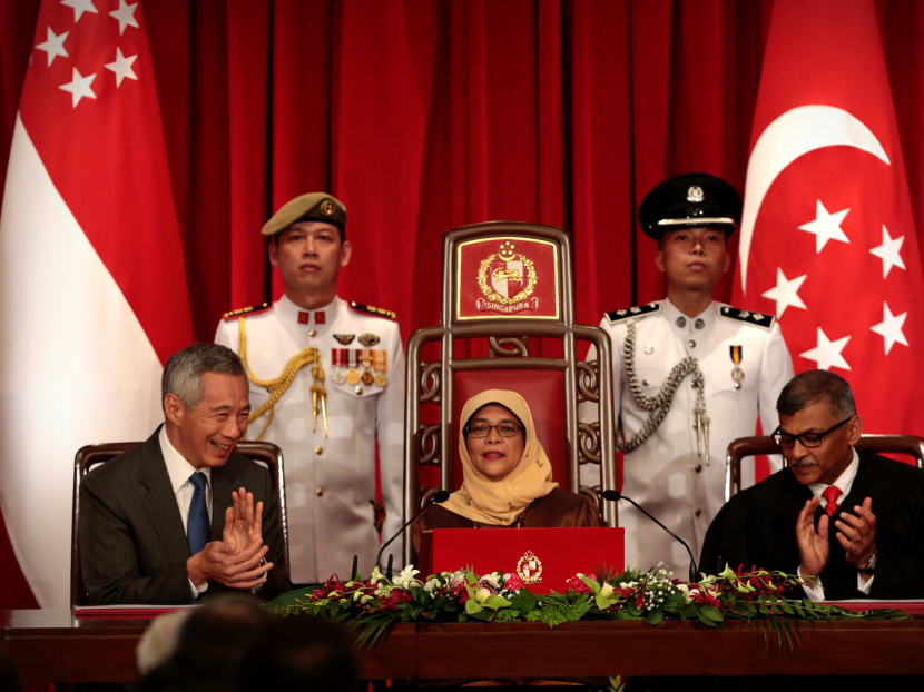 Madam Halimah Yacob was sworn-in on Thursday (Sept 14) as the Republic’s eight President. Photo: Jason Quah/TODAY