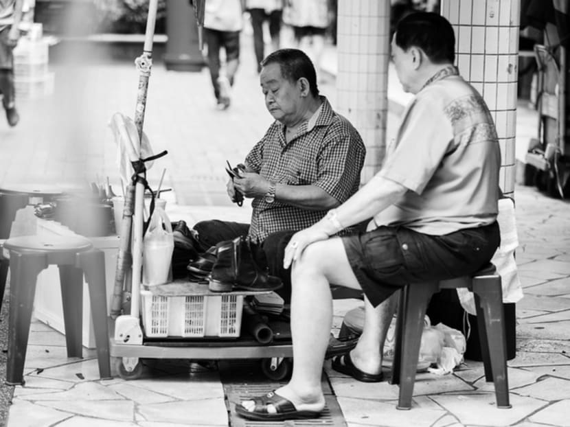 A cobbler in the People’s Park area. Unprecedented changes in technology are rapidly eliminating many jobs formerly seen as secure and changing the nature of jobs in ways that cannot be fully predicted. Photo: Bloomberg
