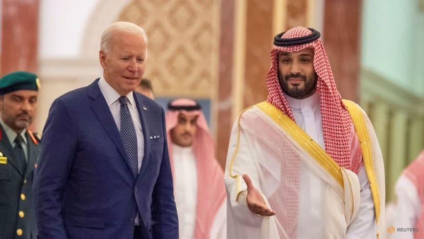 Biden fist bumps Saudi crown prince on trip that seeks to reset ties Biden fist bumps Saudi crown prince on trip that seeks to reset ties