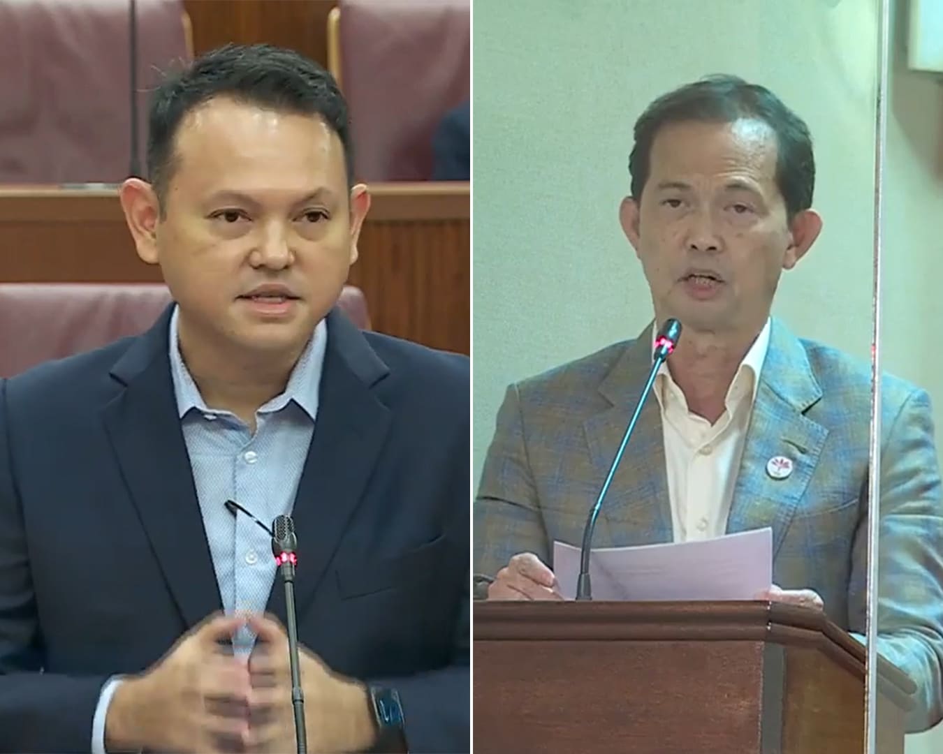 Mr Zaqy Mohamad (left), Deputy Leader of the House, said that Mr Leong Mun Wai (right) published Facebook posts, which suggested that Speaker of Parliament Tan Chuan-Jin could have called on Mr Leong but deliberately did not do so for improper reasons.