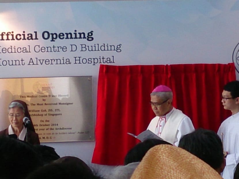 Archbishop of Singapore William Goh at the opening of Mount Alvernia's new medical centre. Photo: Kelly Ng