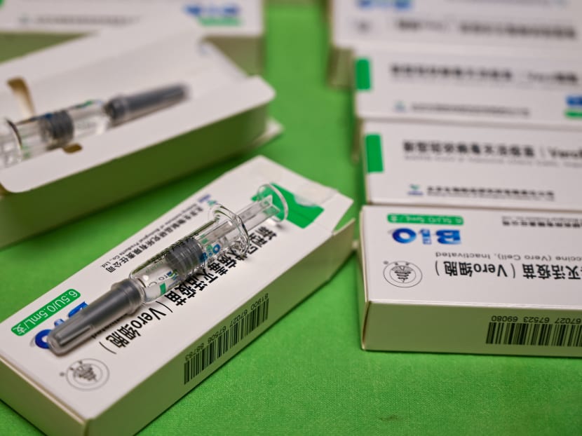 Syringes with the Covid-19 vaccine developed by China's Sinopharm company were used in Budapest, Hungary in February 2021.