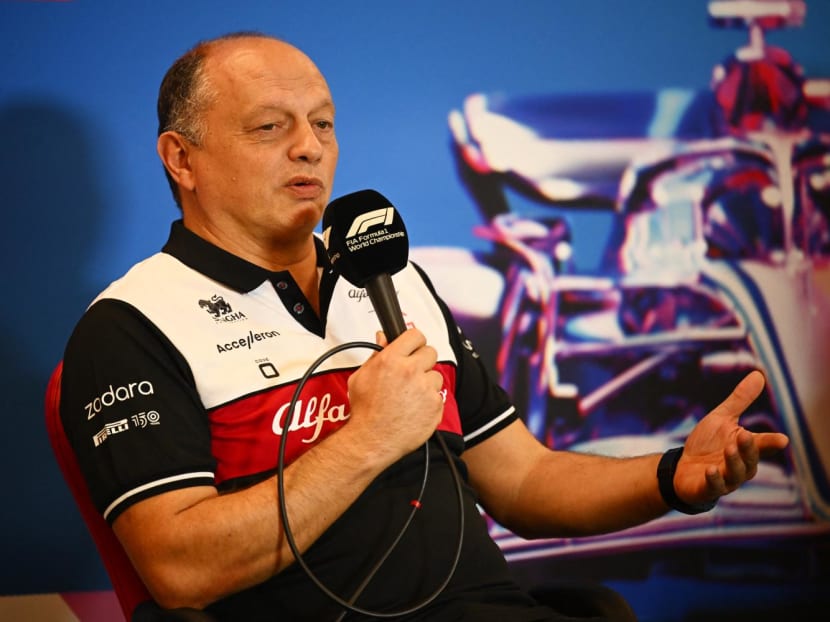 Alfa Romeo Racing Team Principal Frederic Vasseur attends the Team Principals Press Conference prior to final practice ahead of the F1 Grand Prix of USA at Circuit of The Americas on Oct 22, 2022 in Austin, Texas. Clive Mason/Getty Images/AFP
