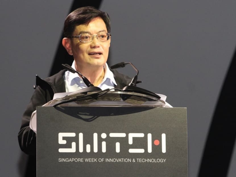Finance Minister Heng Swee Keat announced the launch of the two new programmes at the opening of the Singapore Week of Innovation and Technology. Photo: Esther Leong/TODAY