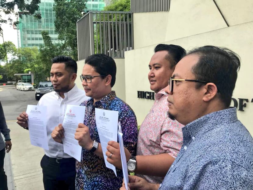 Members of Umno Youth submitted a protest memorandum to the Singapore High Commission in Kuala Lumpur on Monday (Nov 20). Photo: Twitter/Umno Youth