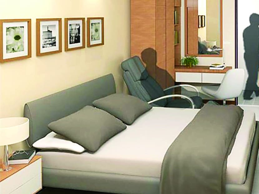 An artist’s impression of a bedroom in HDB’s Three-Generation flat. The interest shown in these flats is in stark contrast to the ‘granny flats’ introduced previously that saw a low take-up rate. Illustration: HDB