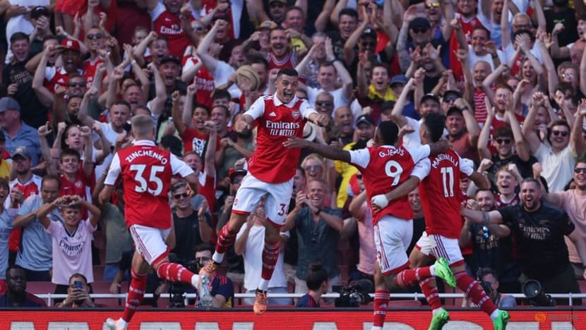 Jesus opens Arsenal account with double in win over Leicester Jesus opens Arsenal account with double in win over Leicester