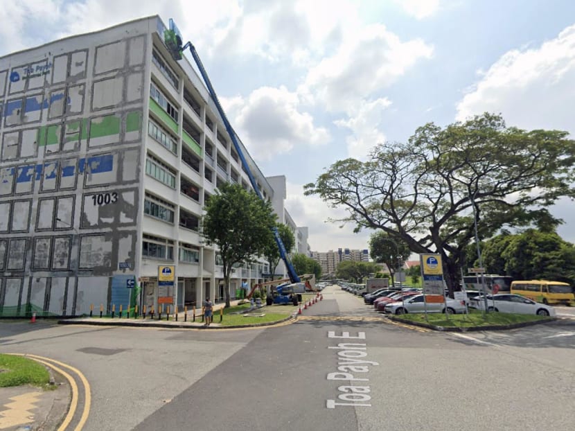 A Google Maps screenshot showing Toa Payoh East Road, near 1003 Toa Payoh Industrial Park.