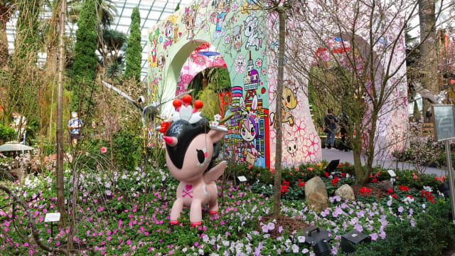 滨海湾花园举办潮玩樱花展 低收入家庭免费入场