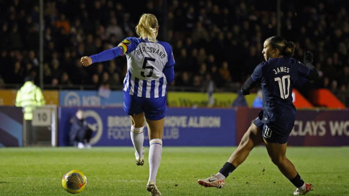 James strikes twice as Chelsea thrash Brighton in WSL