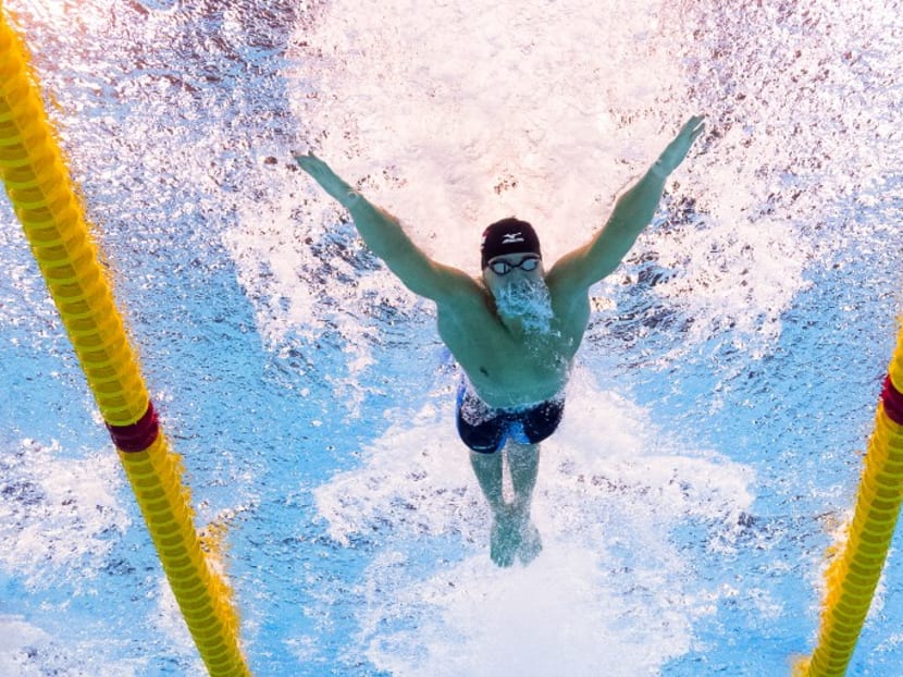 Olympic Gold medalist Joseph Schooling will fly into Singapore on Monday. Photo: AFP