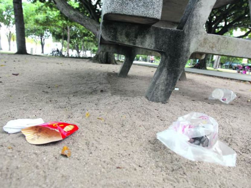 Litter at East Coast Park. TODAY file photo
